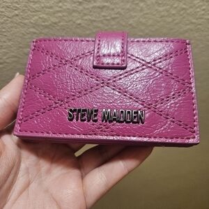 NWOT Steve Madden Fuchsia Quilted Card Holder